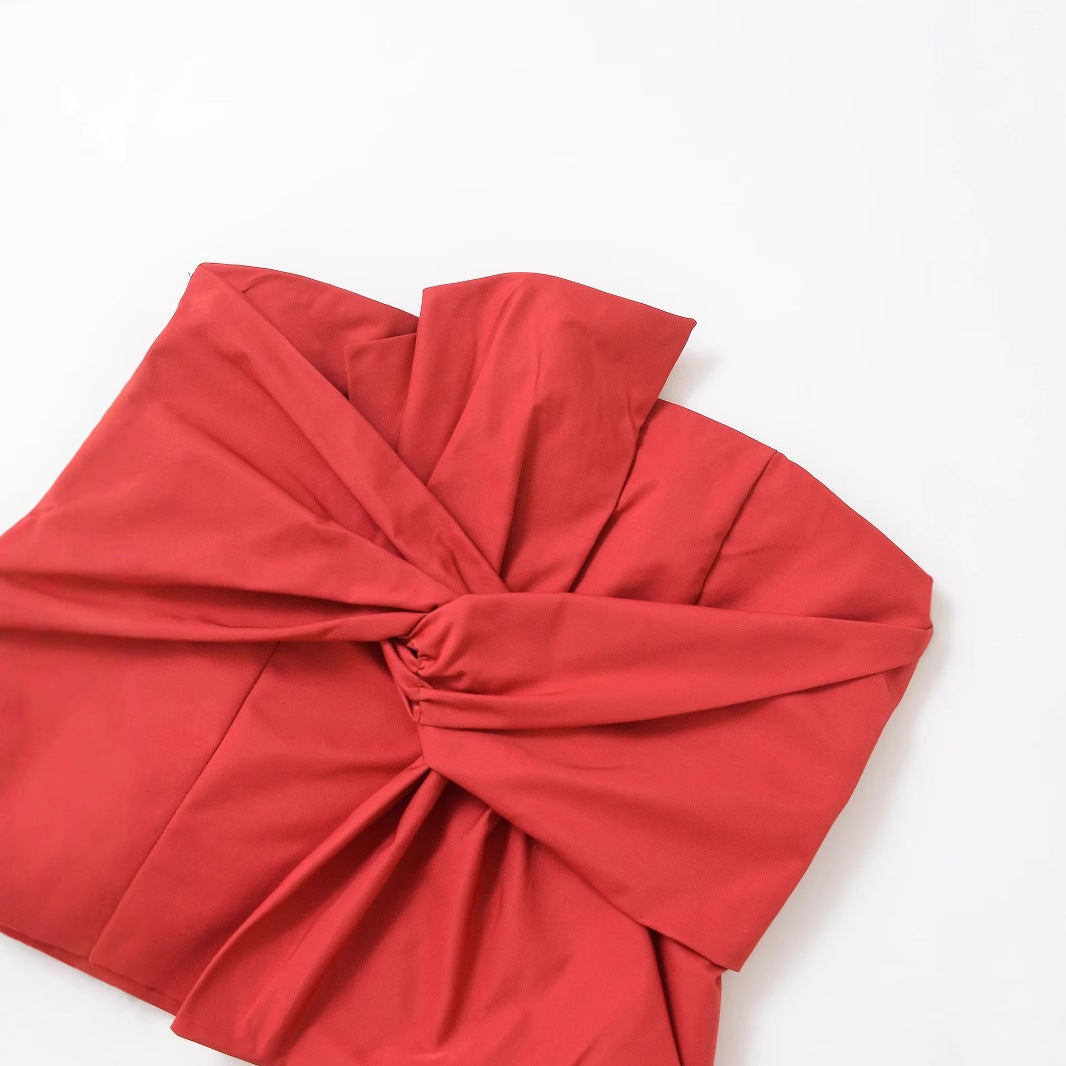Kvinnors Festtopp Draperad Bomullsblandning 3