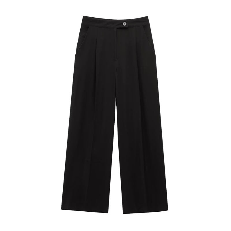 Unisex Byxor Veckade i Mjukt Tyg-1