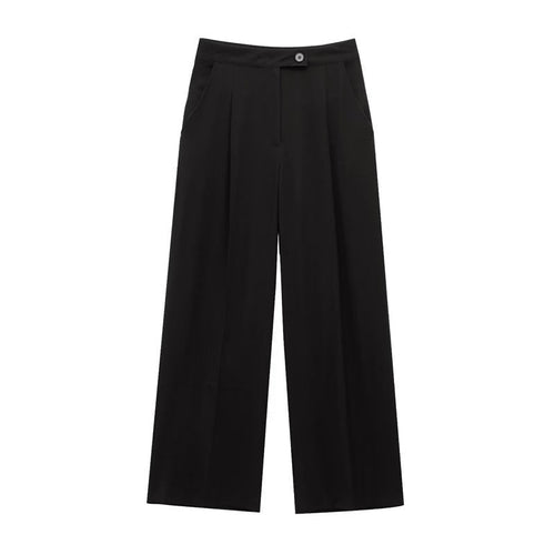 Unisex Byxor Veckade i Mjukt Tyg-1