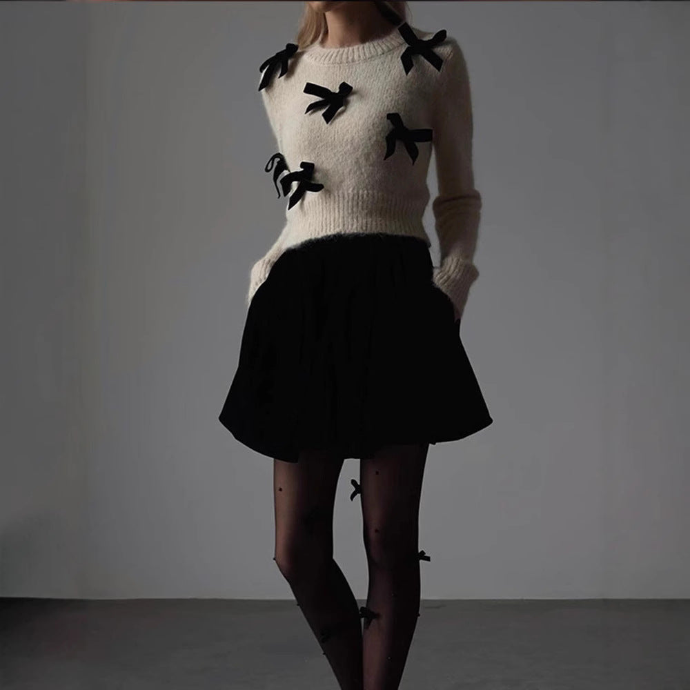 Dam Tröja med Slingdetaljer Ullmix Casual Chic 2
