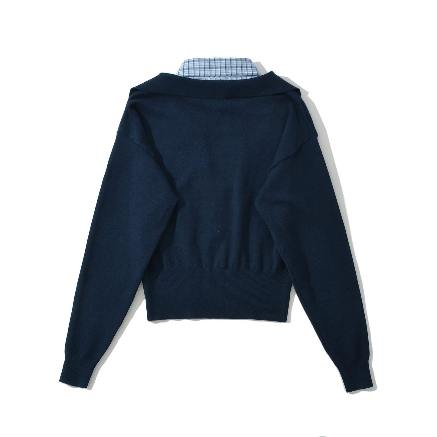 Kvinnor V-ringad Tröja Integrerad Blus Mjuk Tyg-2