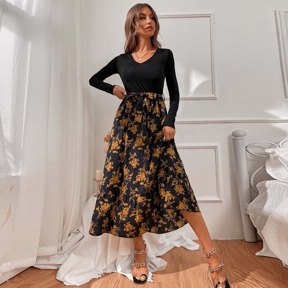 Dam Midi Kjol Oregelbunden Design Polyester-1