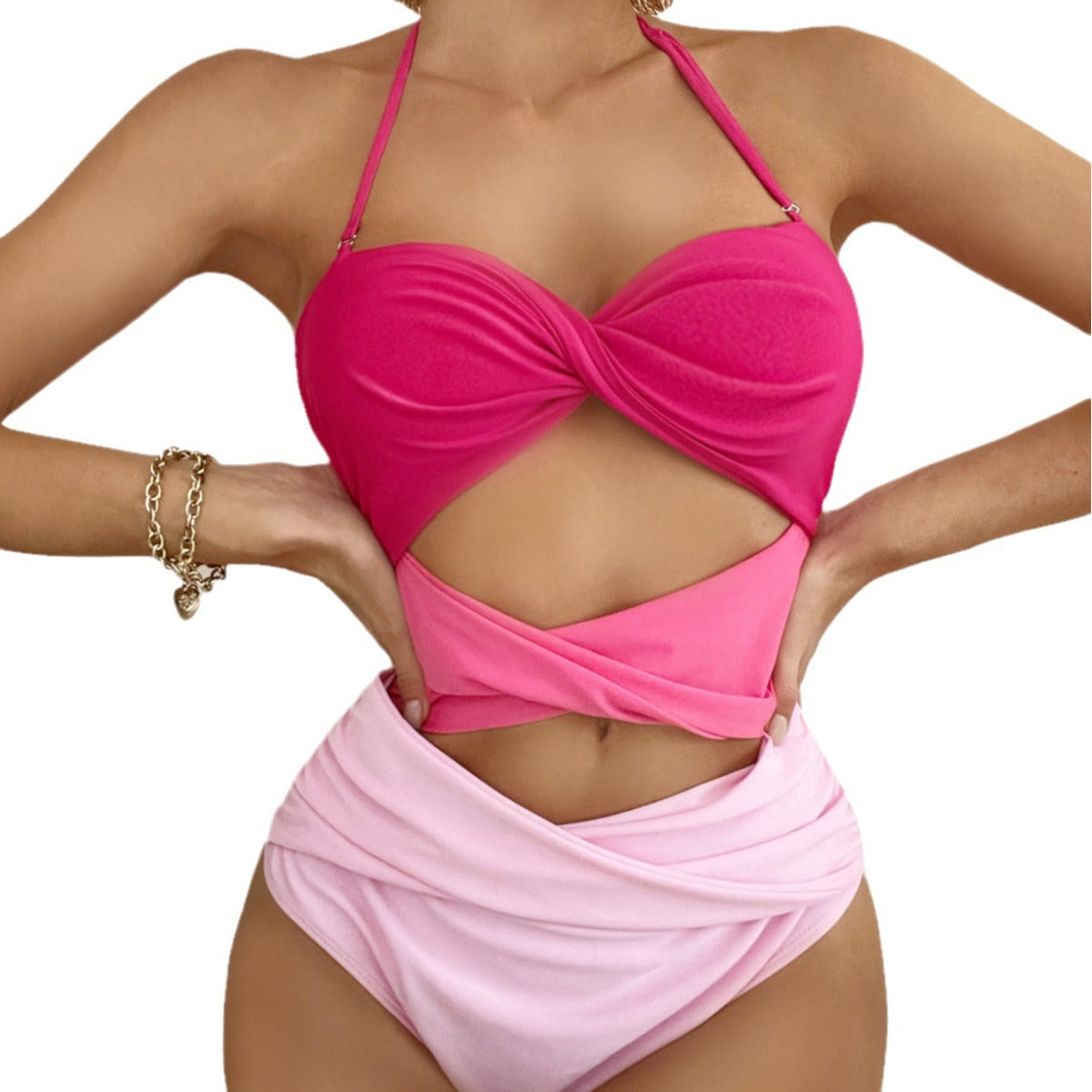 Damernas Bikiniuppsättning Innovativ Design Elastiskt Snabbtorkande Material-6