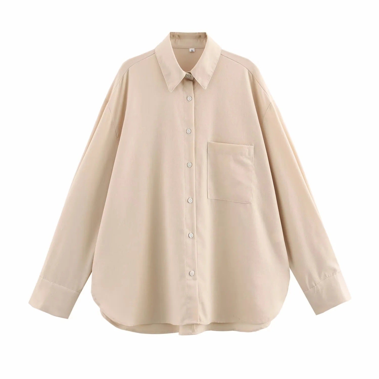 Damer Blus Avslappnad Passform Andningsbart Material-3