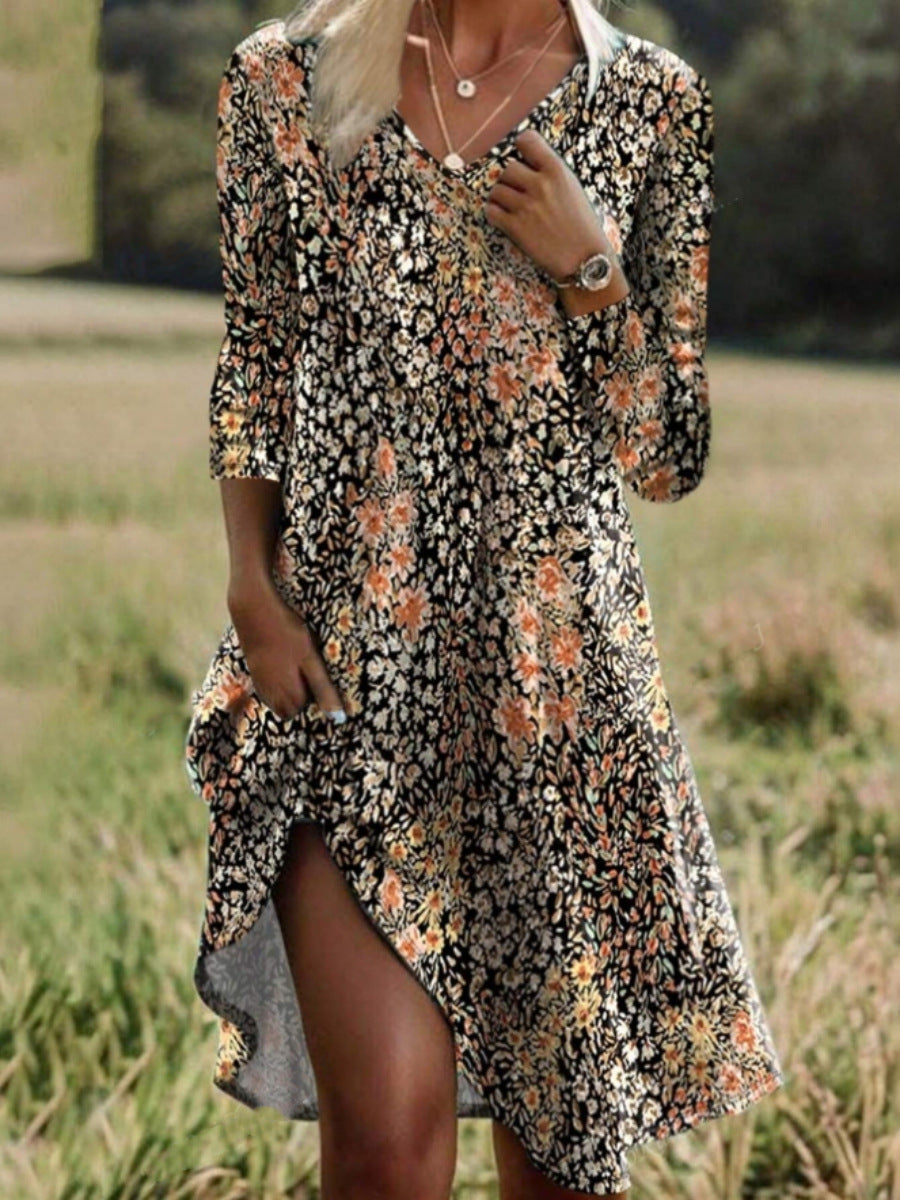 Variant image for Dam Klänning V-ringad A-linjeformad Bomull Polyester-6