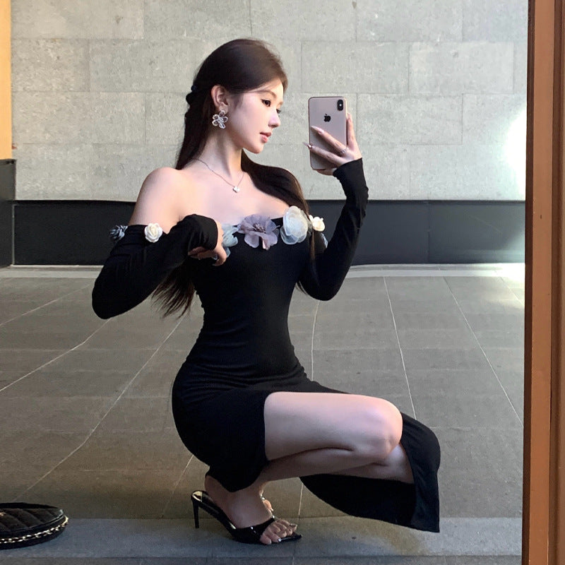 Kvinna Axel-Fri Klänning Blommig Polyester Elastan-4