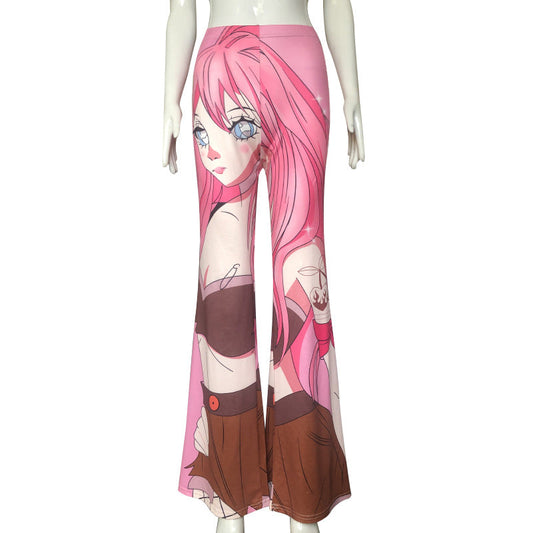 Damleggings Elastiska Med Grafisk Design 1