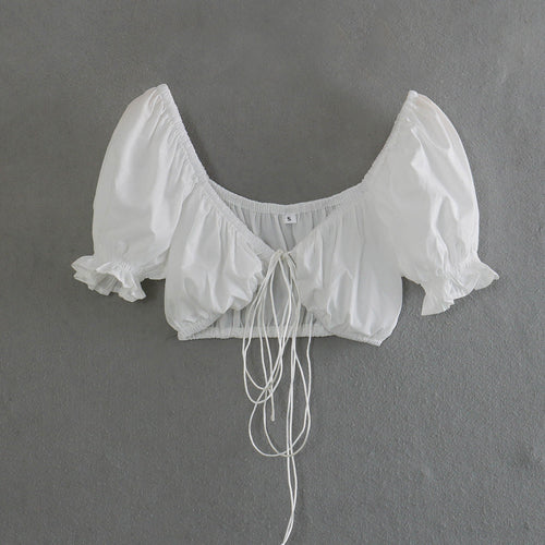 Festtoppar Dam Monokrom Snörning Polyester-1