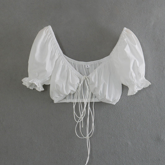 Festtoppar Dam Monokrom Snörning Polyester-1