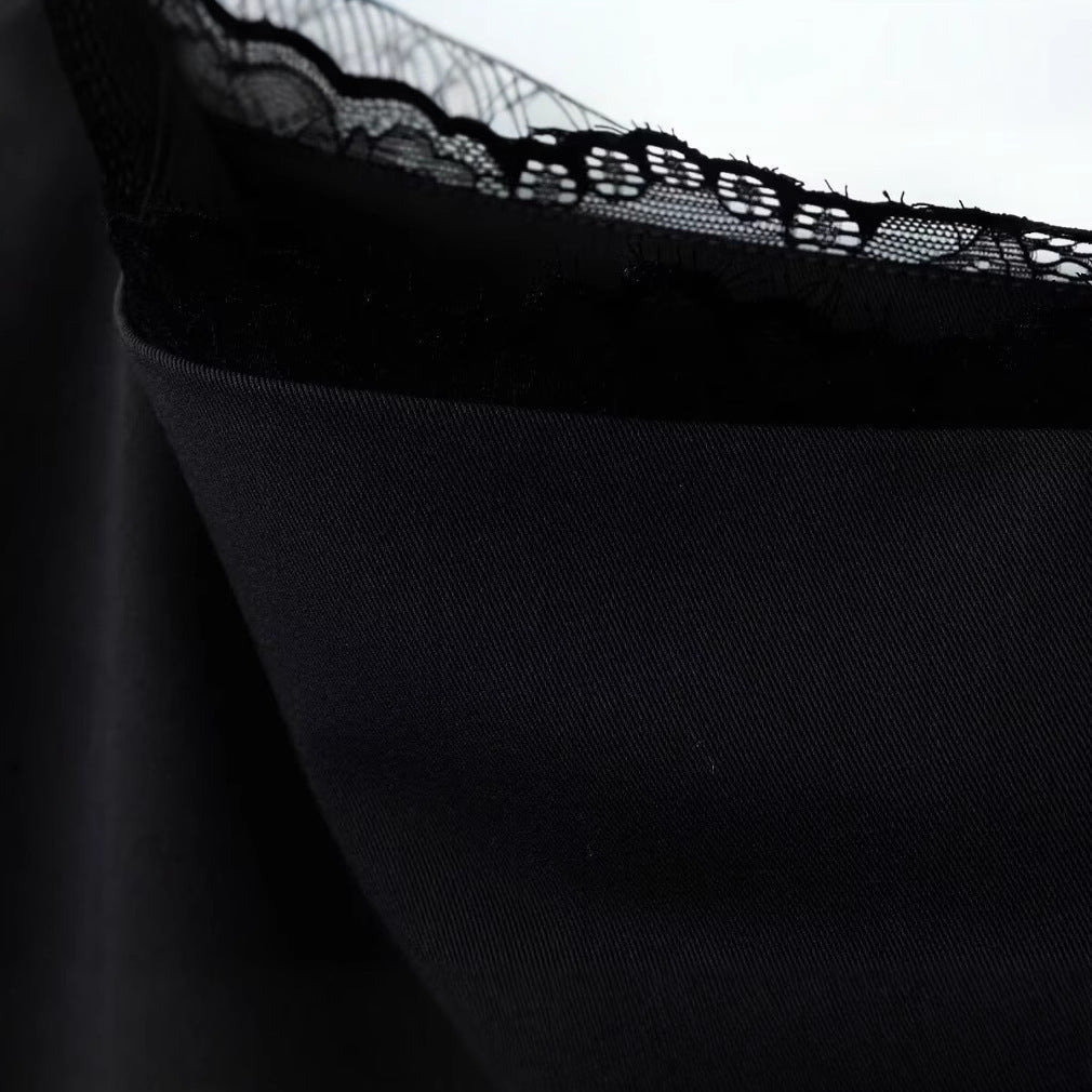 Dam Minirock Monokrom Street Style 100% Bomull-4