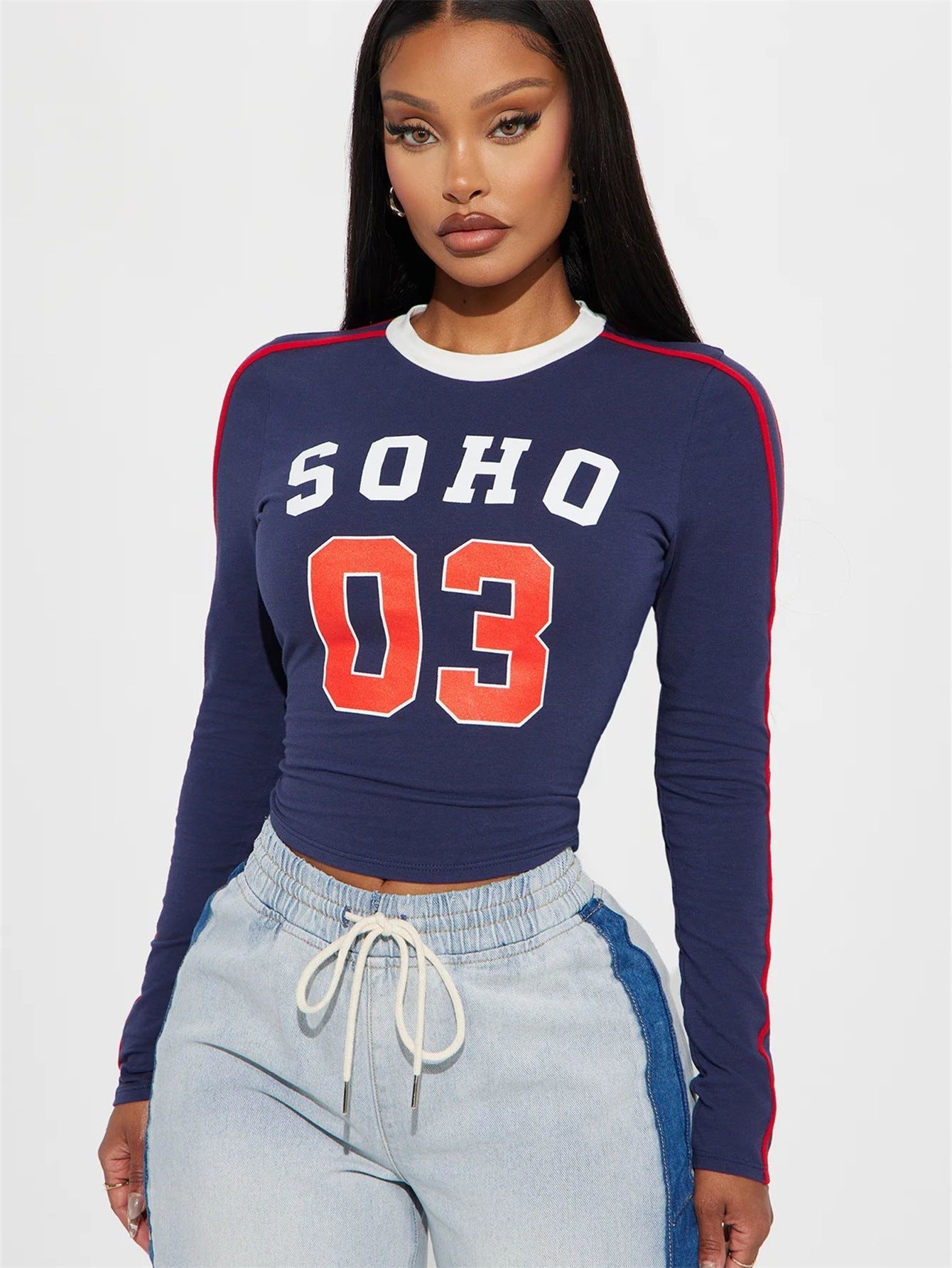 Tjej Sportig Tröja Färgblock Polyester Spandex-1