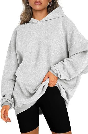 Överdimensionerad Fleecejacka Dam med Huva i Mjuk Polyester – Trendig Patchworkdesign och Långärmad Komfort 1