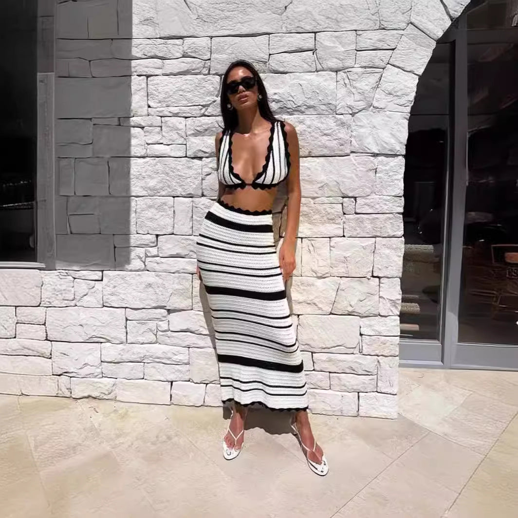 Dam Bikini Set Hög Midja Blommönster Polyester-2