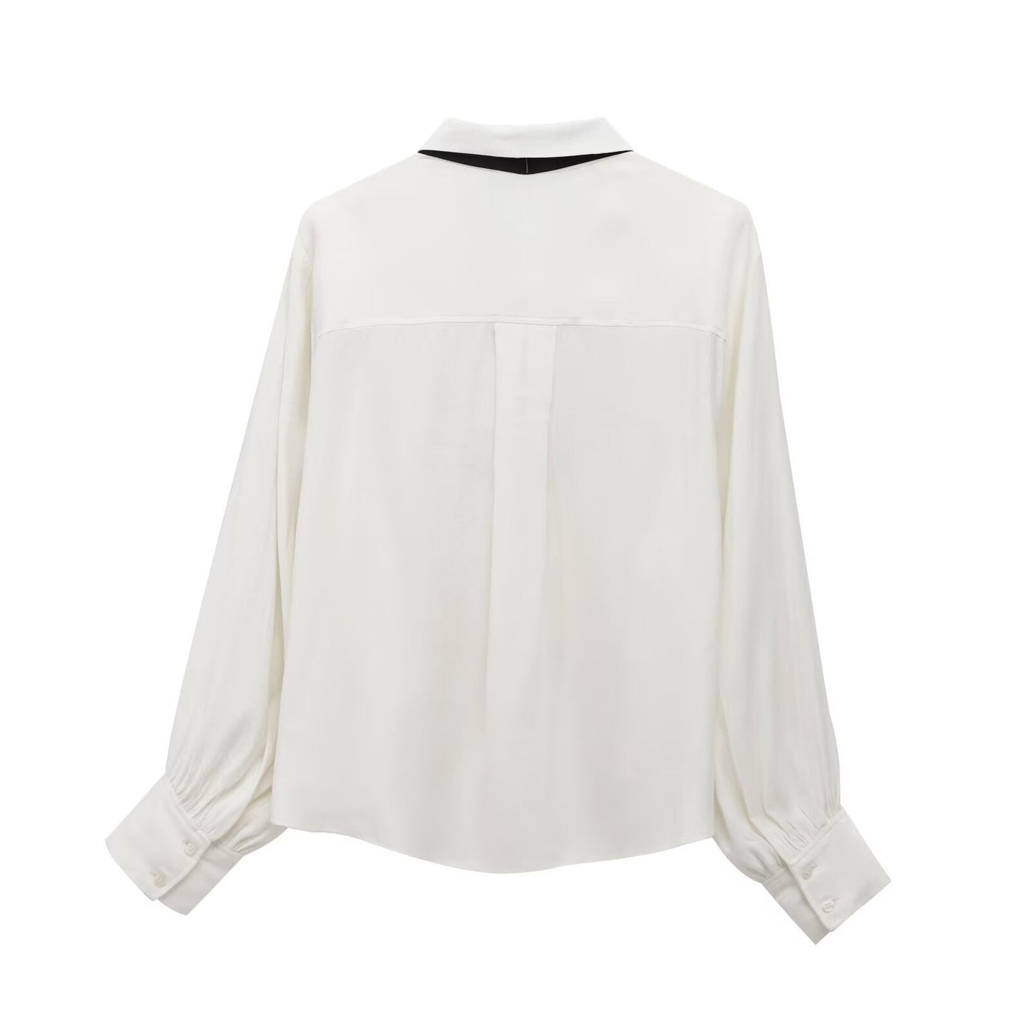 Dam Långärmad Skjorta Med Krage Polyester-2