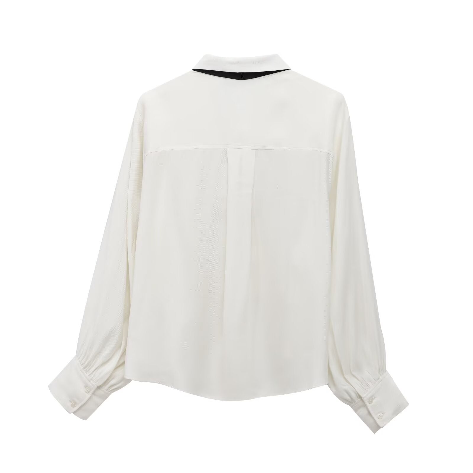Dam Långärmad Skjorta Med Krage Polyester-2