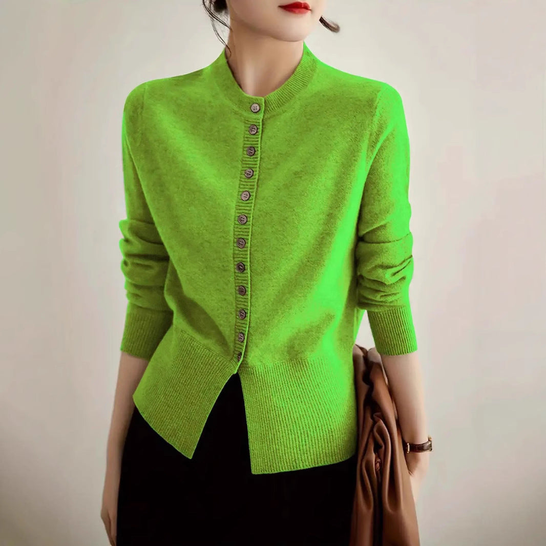 Dam Cardigan Enkel Viscose Normal Passform 95% Viskos-5