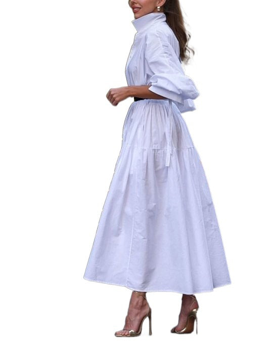 Fina Dam Klänningar Lång A-Linje V-Ringning Polyester-5