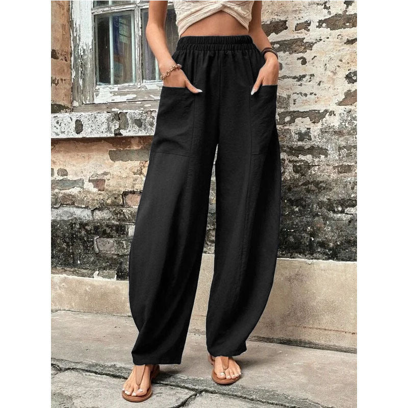 Fritidsbyxor Herr med Fickor i Spandex – Casual Långa Byxor för Avslappnade Dagar 14