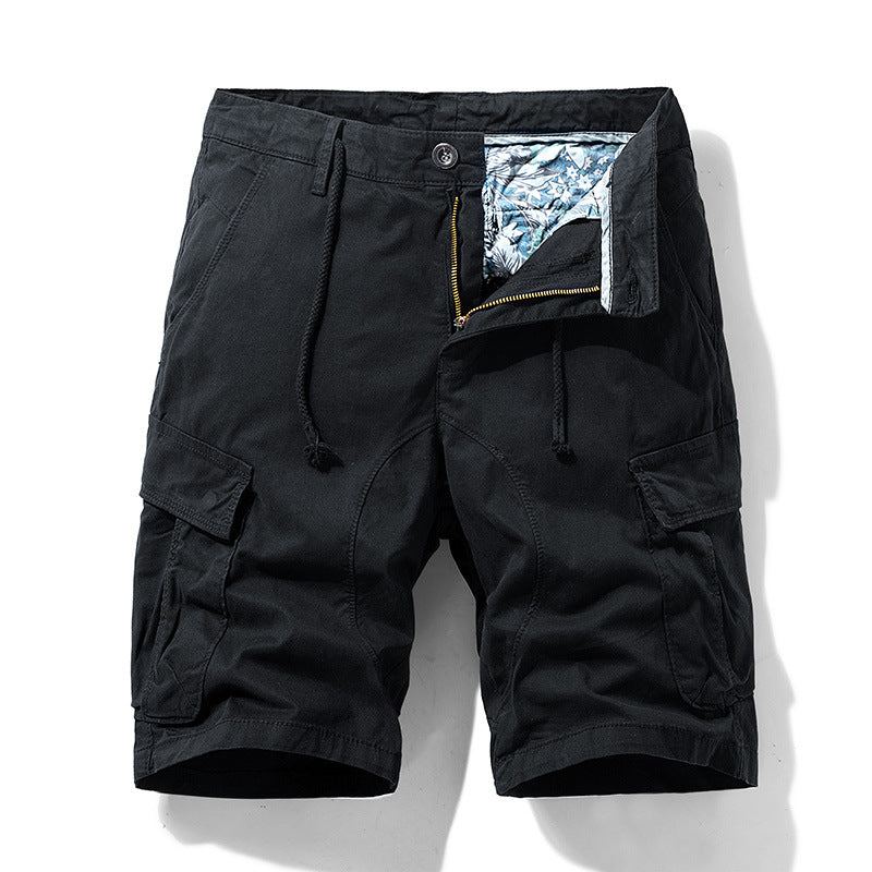 Herren Korta Byxor Cargo Bomull med Sidfickor-2