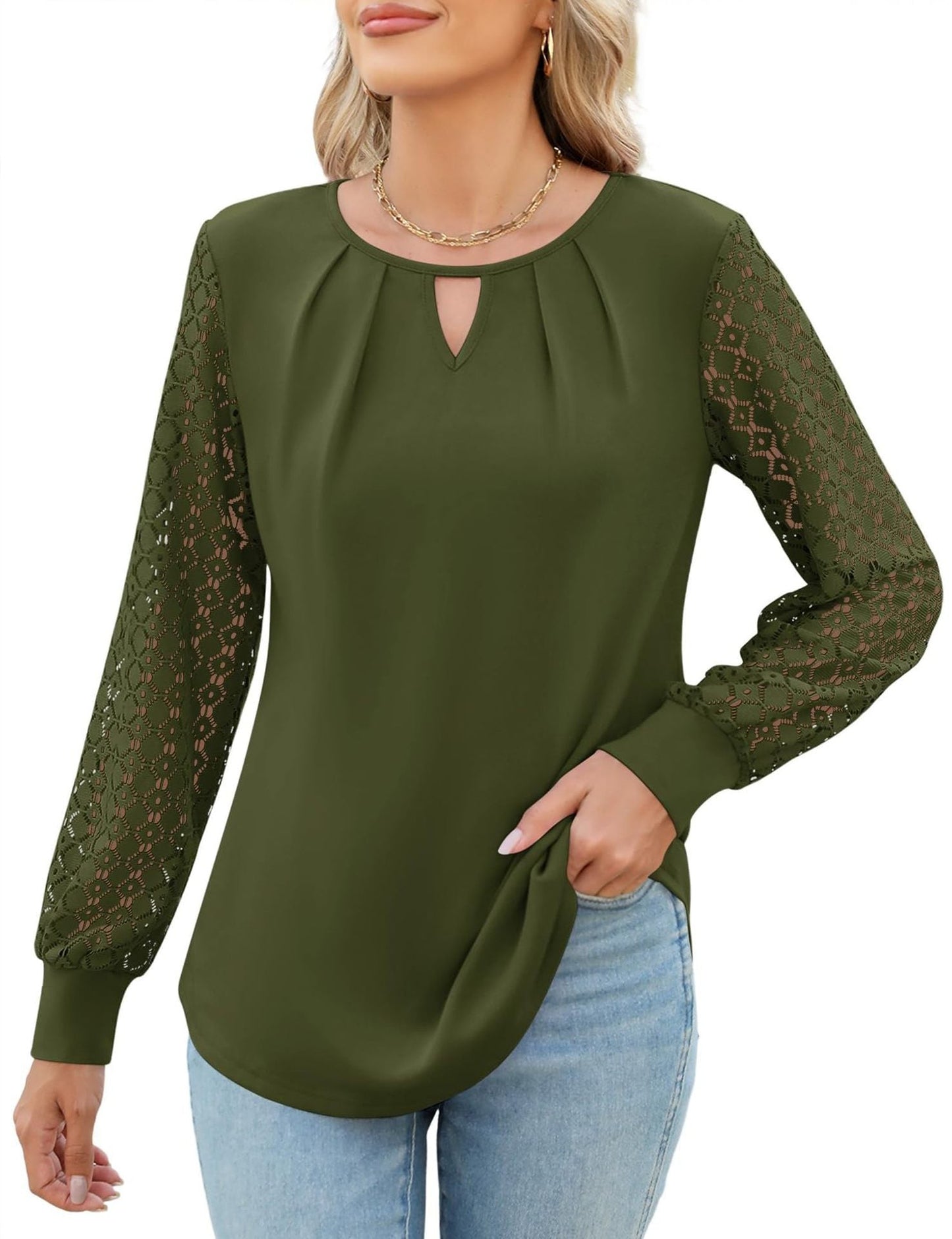 Variant image for Dam Långärmad T-shirt Rundhals Polyester Lätt Passform-26