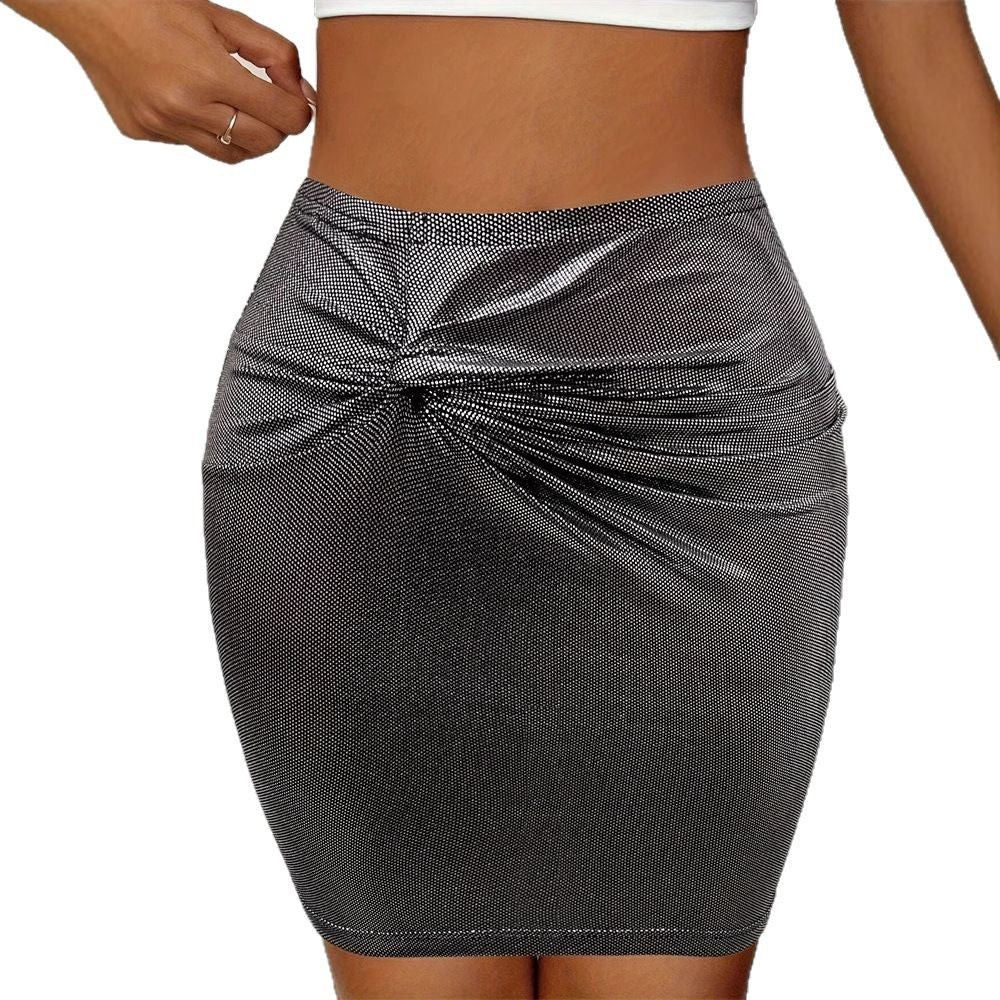 Kjol Dam Roterande Design Satin Elegant Hög Midja 6