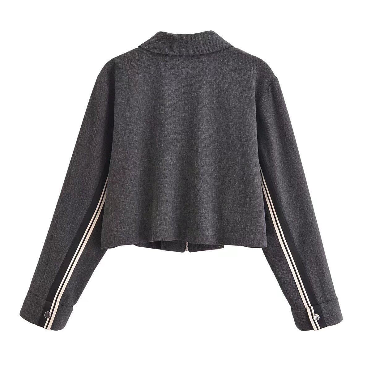 Dam Långärmad Jacka Randig Polyester med Fritidsbyxor-2