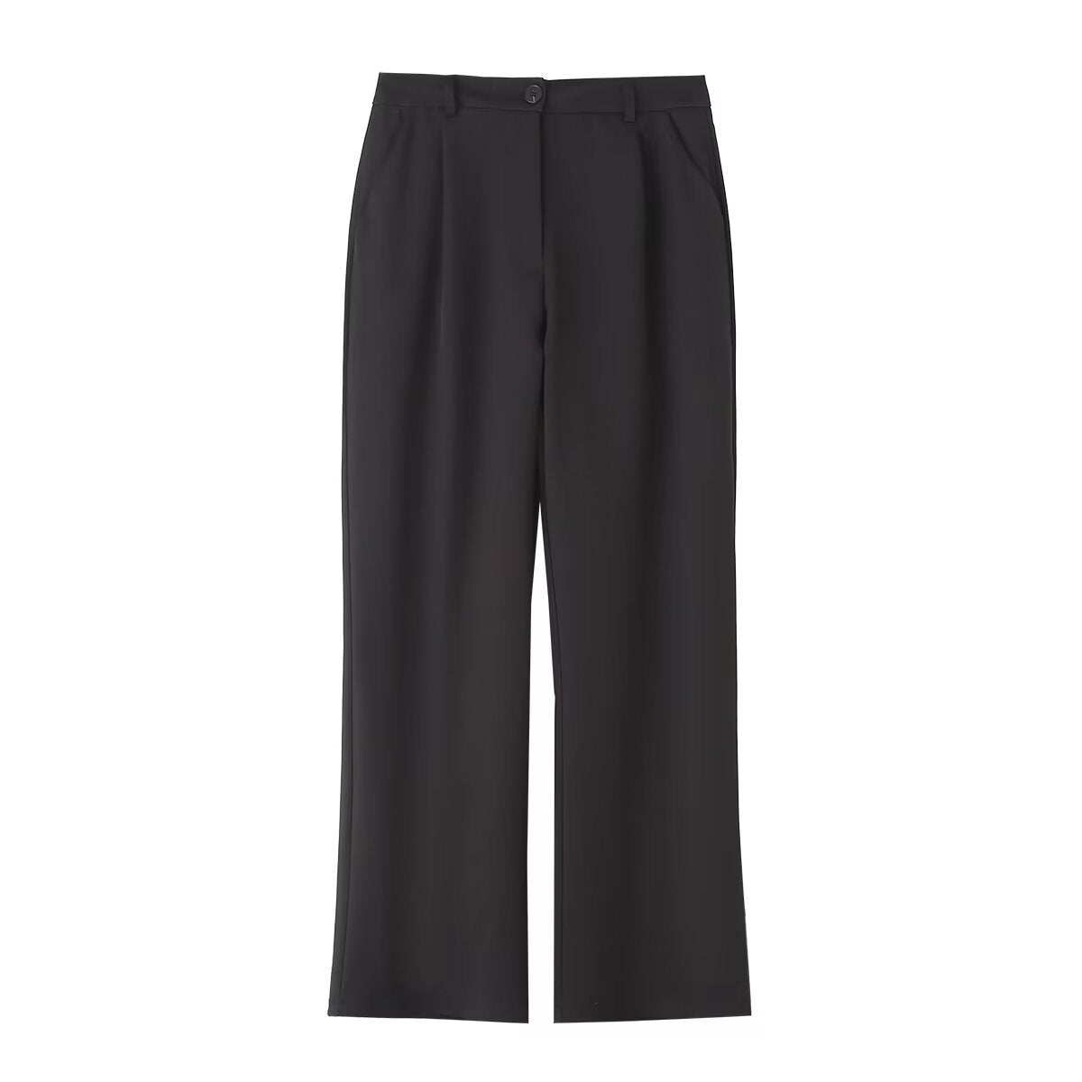 Dam Slim-Fit Byxor Set med Ärmlös Top Högkvalitativt Tyg-5