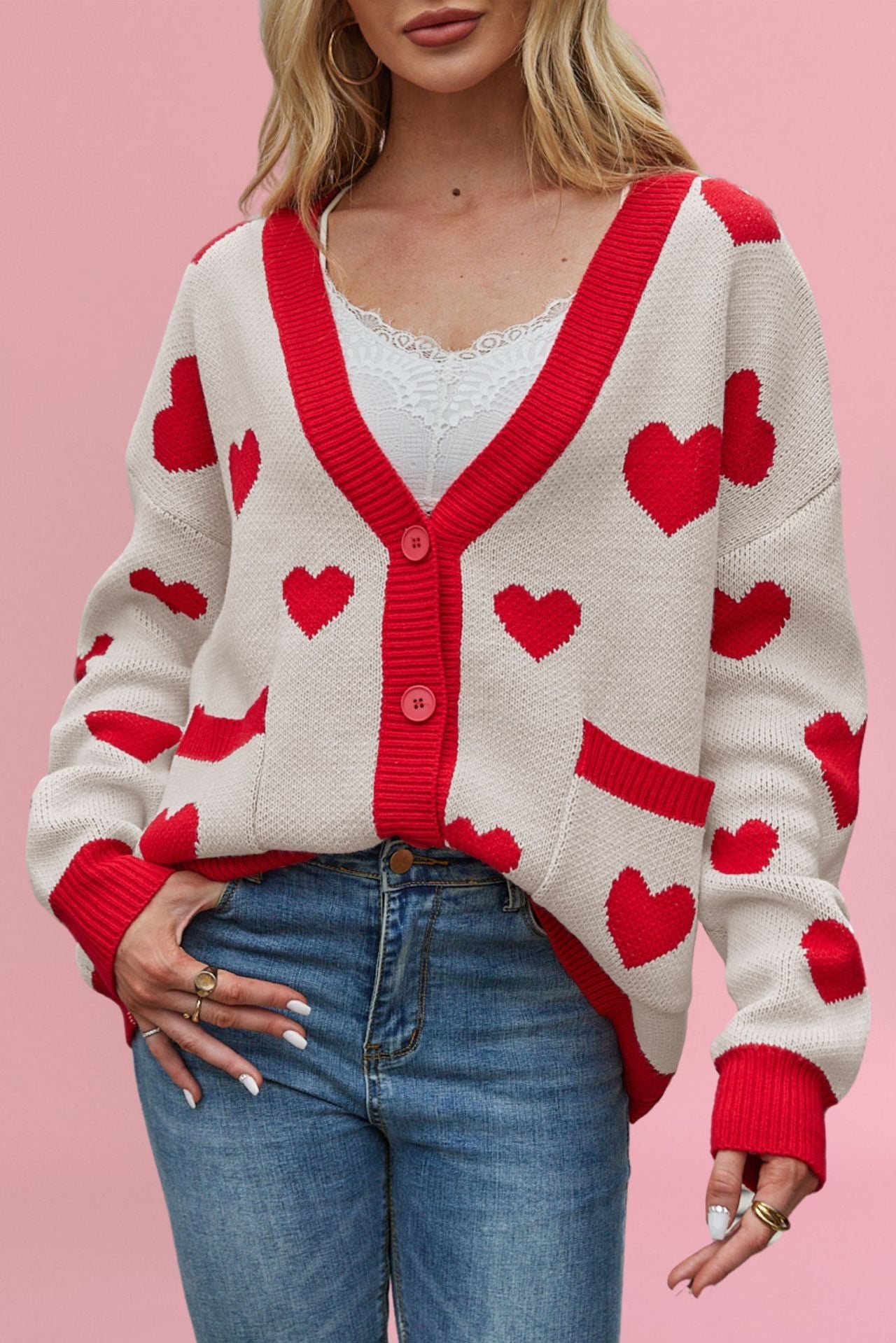 Variant image for Damväska Hjärtformad Street Fashion i Högkvalitativt Tyg-1