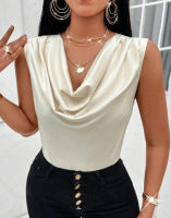 Elegant Festtopp med Samlad Hals i Mjukt Tyg – Perfekt för Vardag och Fest, Finns i S-XL 10