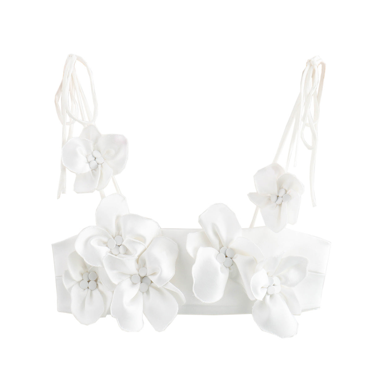 Variant image for Dam Topp 3D-Mönster Blommor Polyester-4