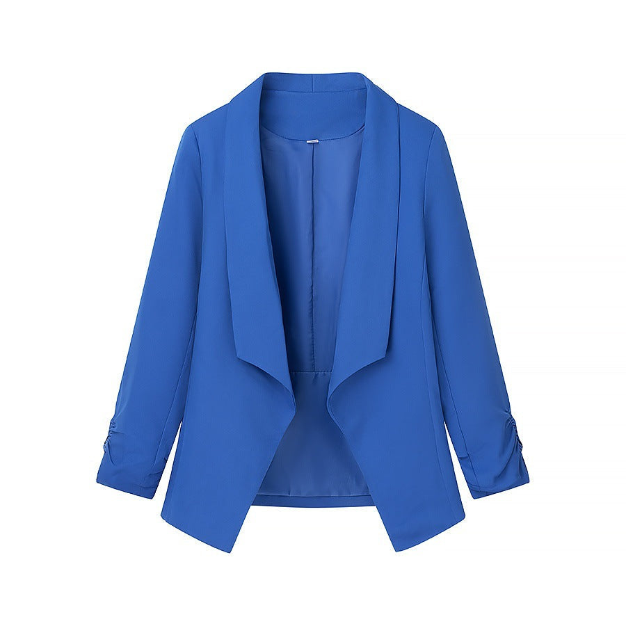 Elegant Blazerjacka för Dam i Lätt Tyg med Vändkrage – Perfekt för Kontor och Kvällsevenemang 3