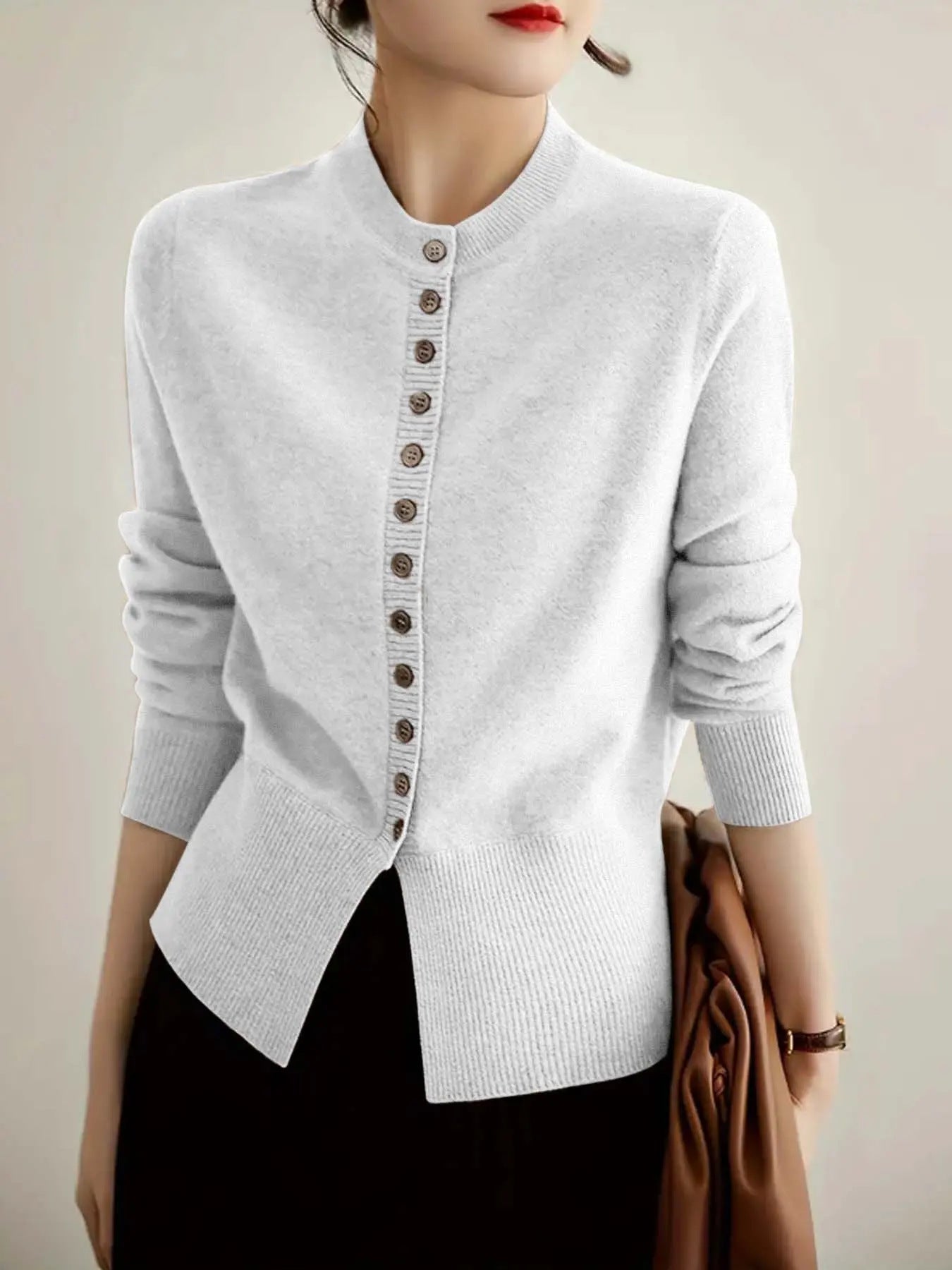 Variant image for Dam Cardigan Enkel Viscose Normal Passform 95% Viskos-17