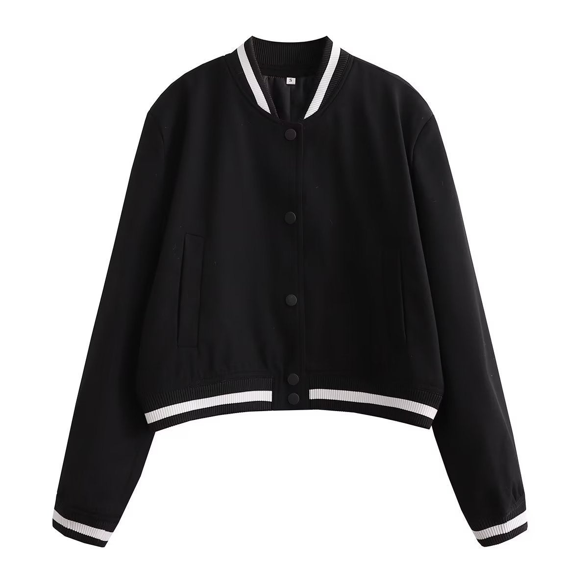 Variant image for Kort Jacka Dam Sportig Stil Ribbad Polyester-3