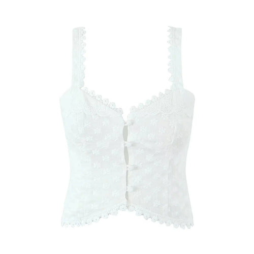 Dam Corsagen Topp Spetsdetaljer Blommönster Högkvalitativt Tyg-1