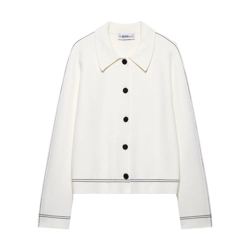 Damer Kofta Elegant Krage Högkvalitativt Vävt Tyg 1