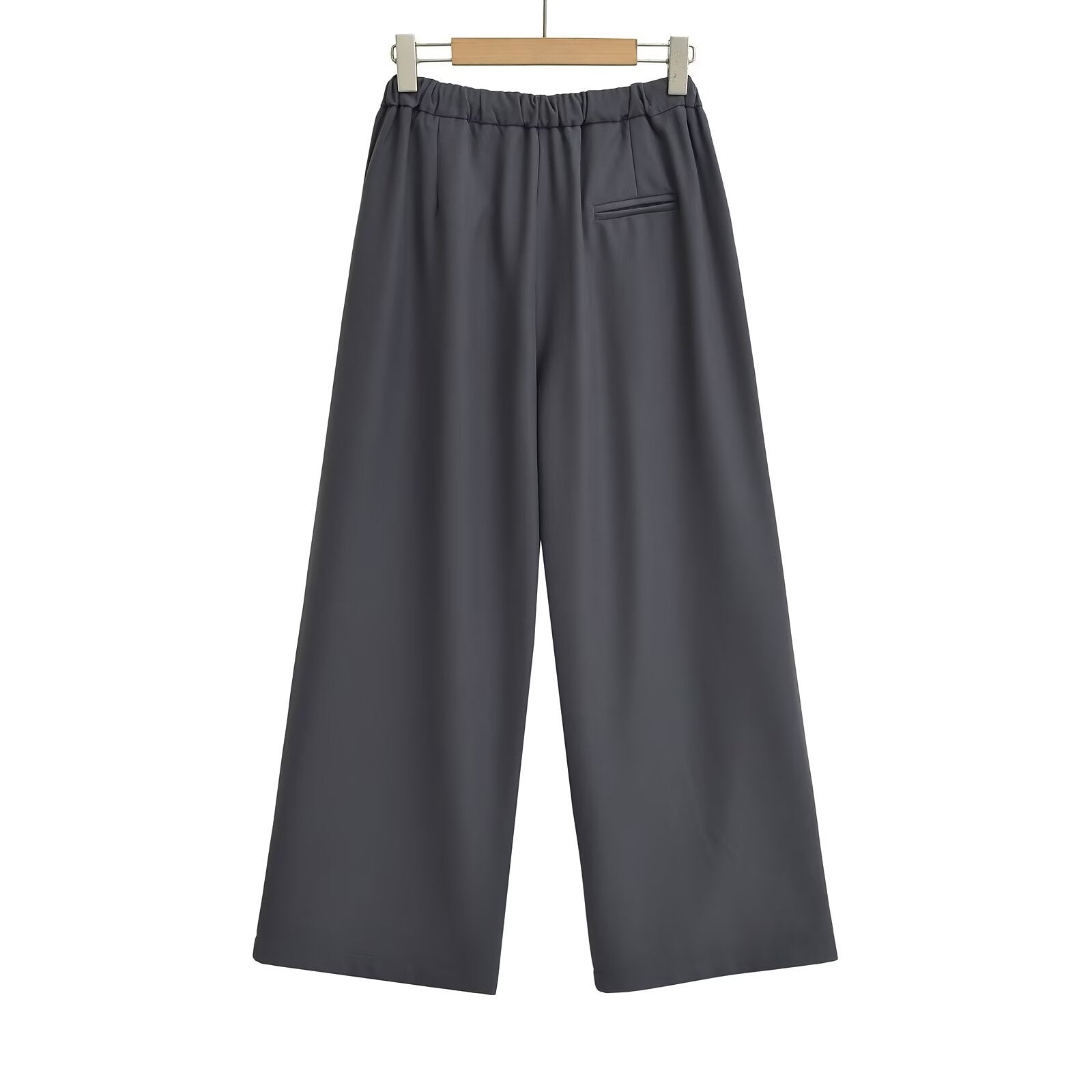 Kvinnors Bredbyxor Hög Midja Andningsbart Tyg Elegant Design-4
