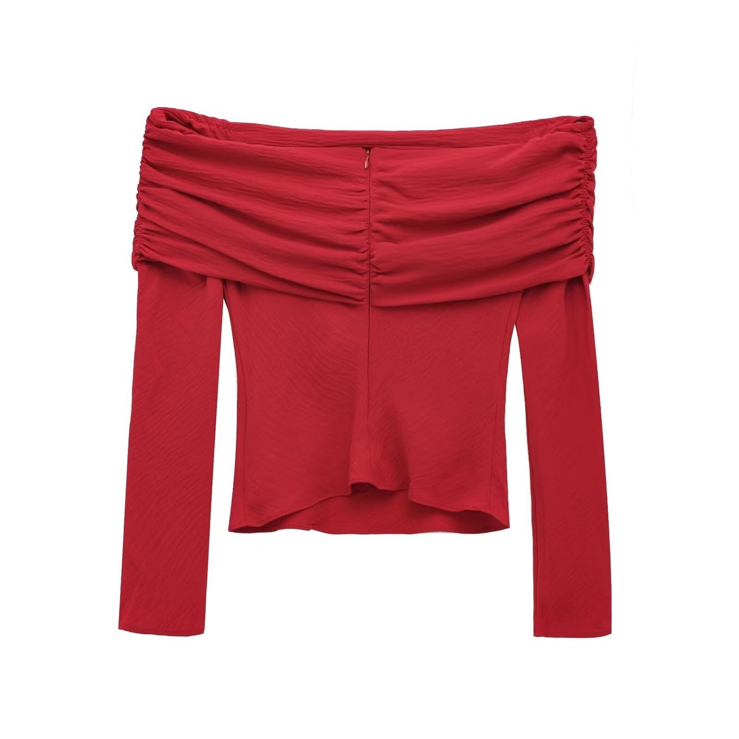 Dam Chiffongskjorta Långärmad Patchwork Luftig Stil-2