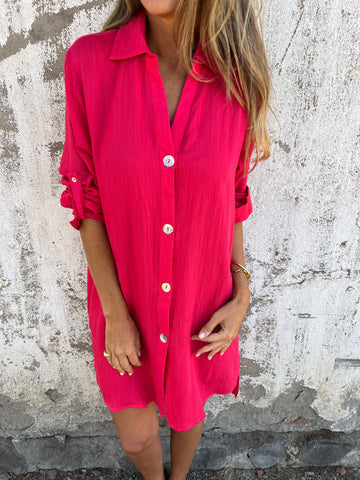 Variant image for Dam Skjorta Lång V-ringning Enfärgad Polyester-19