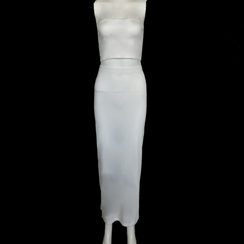 Tvådelat Set Dam Elegant Elastisk - Kjol och Topp för Festliga Tillfällen 1