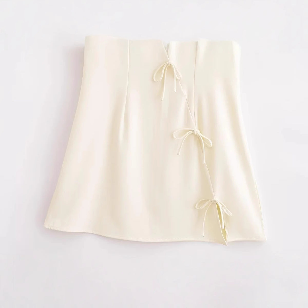 Kvinnors Klänning Cirkulär Halsringning Ärmlös Dekorativa Band Andningsbart Tyg-4