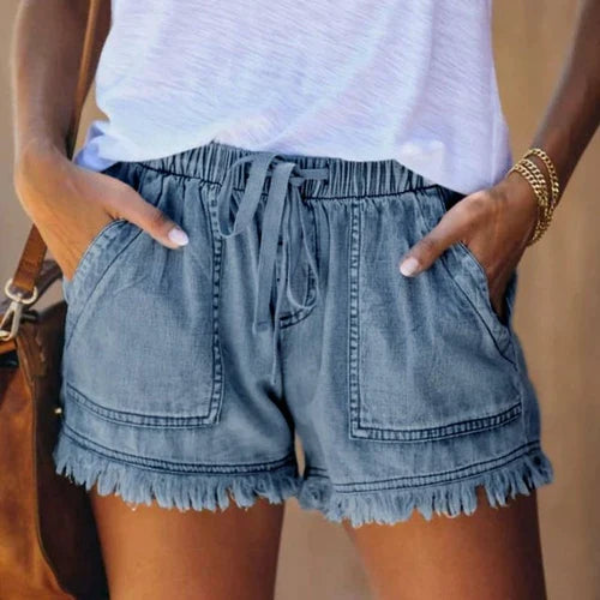Variant image for Kvinnors Denim Shorts Avslappnad Stil Denim-6