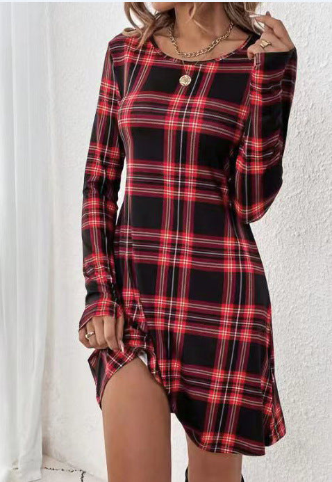 Kvinnors Bodycon Klänning Cirkulär Halsringning Silke Mini-1