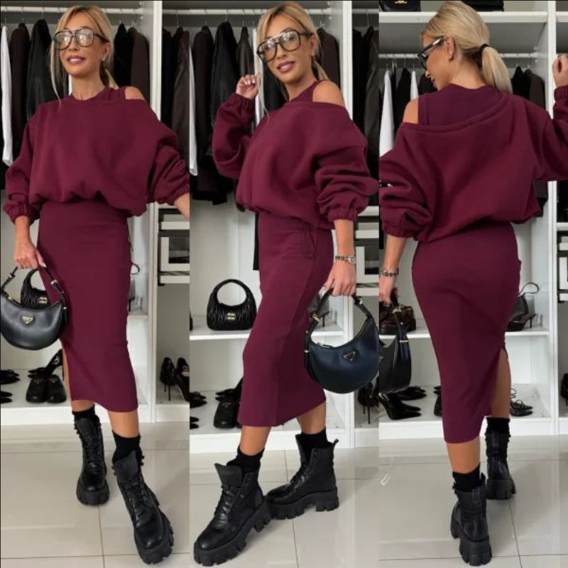 Damklänning Midi Polyester med 3D-Effekt-6