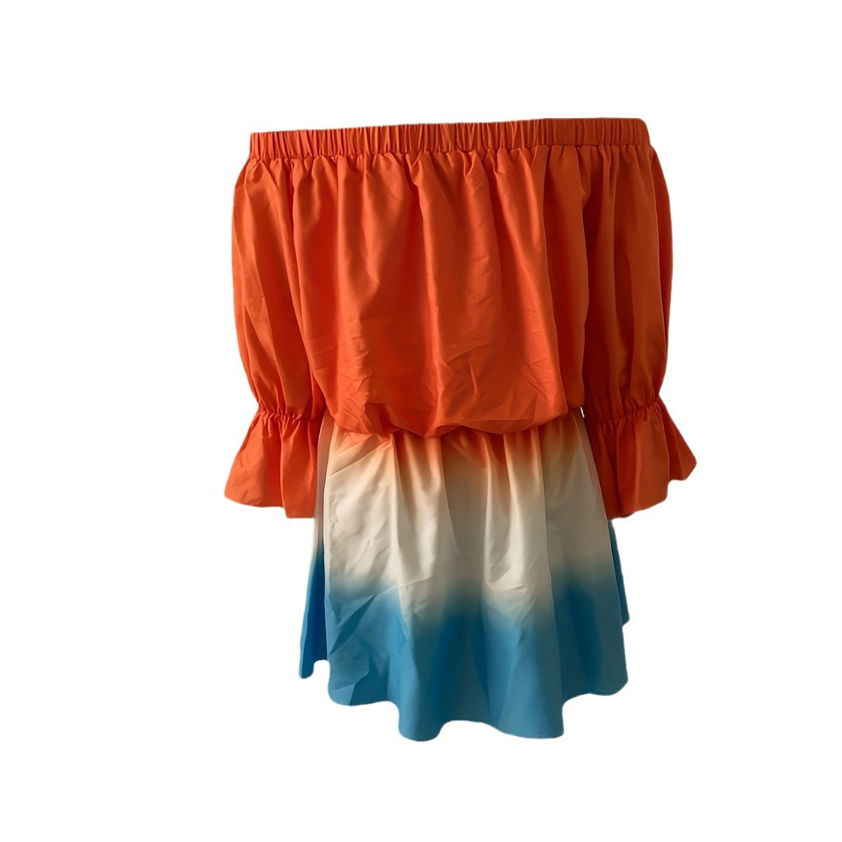 Kvinnors A-Linjeformad Klänning Off-Shoulder Elastisk Midja Stretch Polyester-6