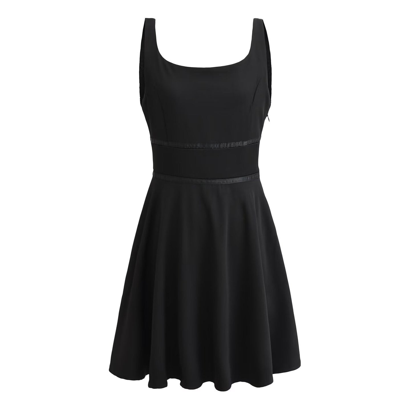 Variant image for Dam Klänning Spaghetti Band Ryggfri Tvåfärgad Polyester Fina Dam Klänningar-4