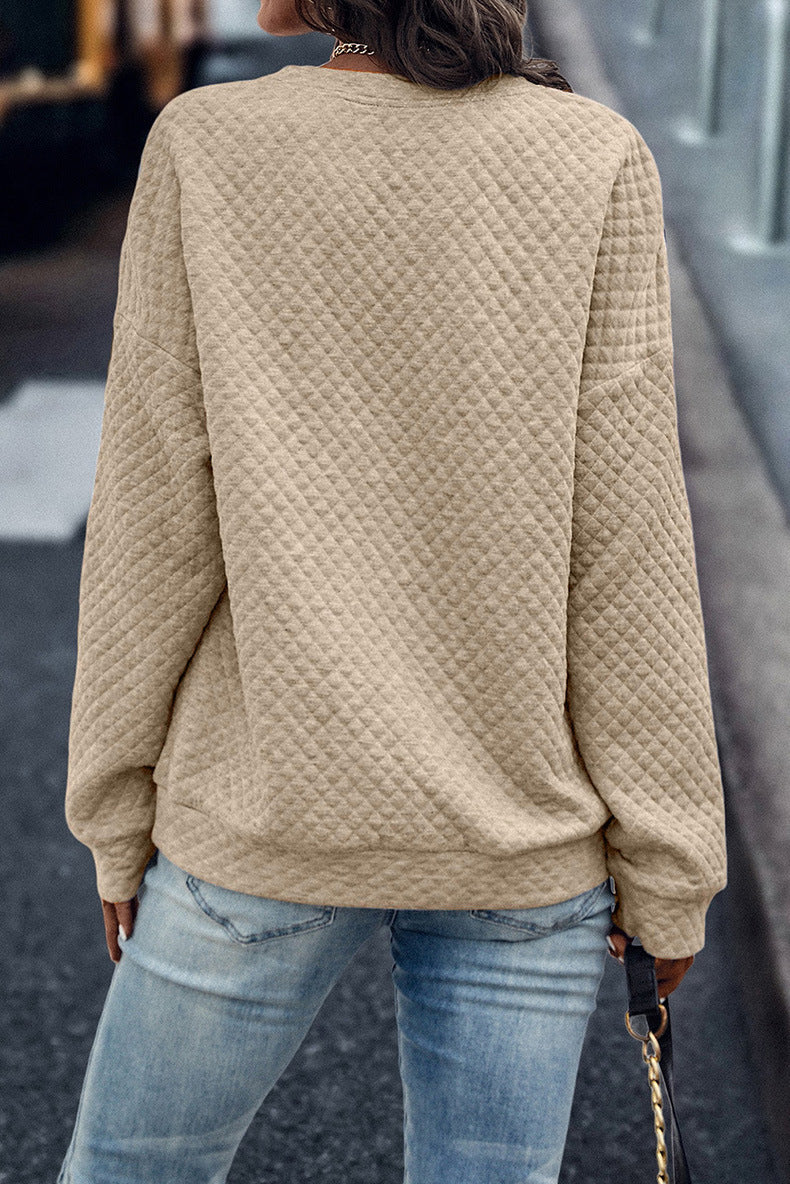 Dam Tröja Leopardmönster Lätt Bomullsmix med Dragkedja-6