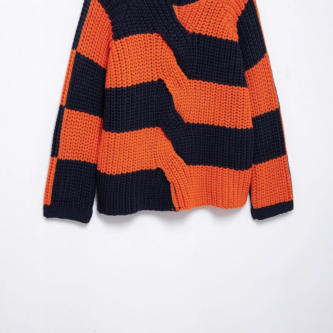 Dam Tröja Randig Avancerad Bomull-4