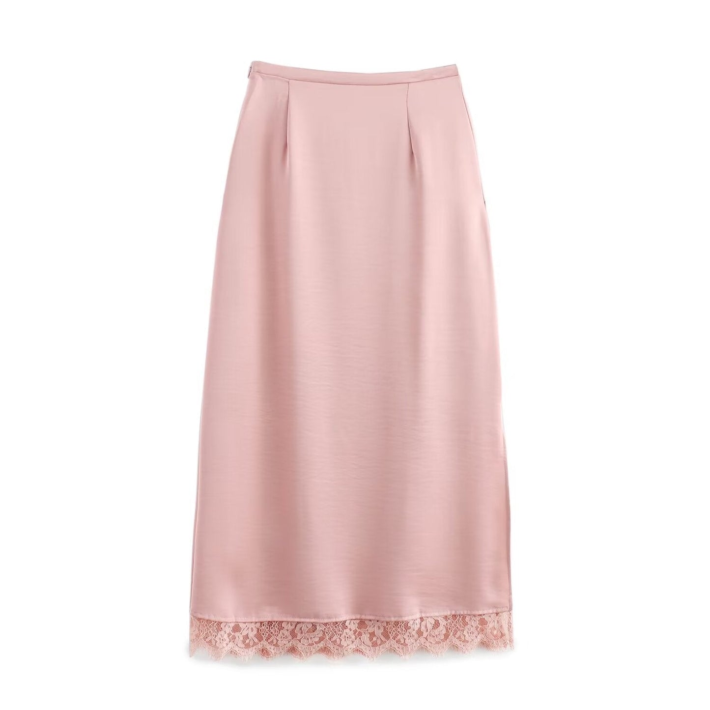 Dam Midi Kjol A-linjeformad Polyester-5