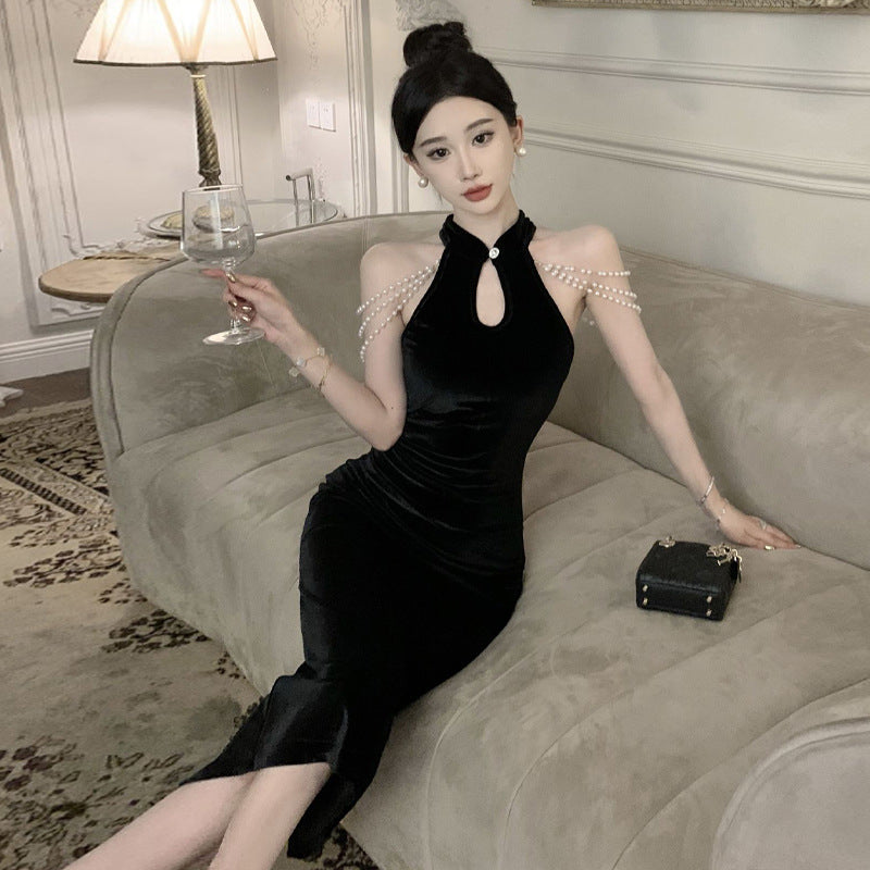 Damklänning Midi Patchwork Stil 100% Polyester-4