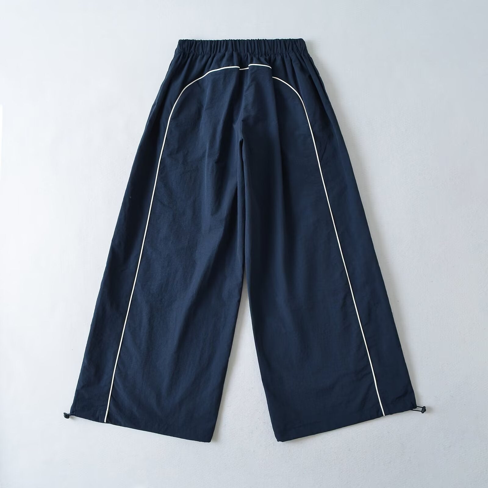 Dam Fritidsbyxor Bred Ben Elastiskt Midjeband Andningsbart Material 4